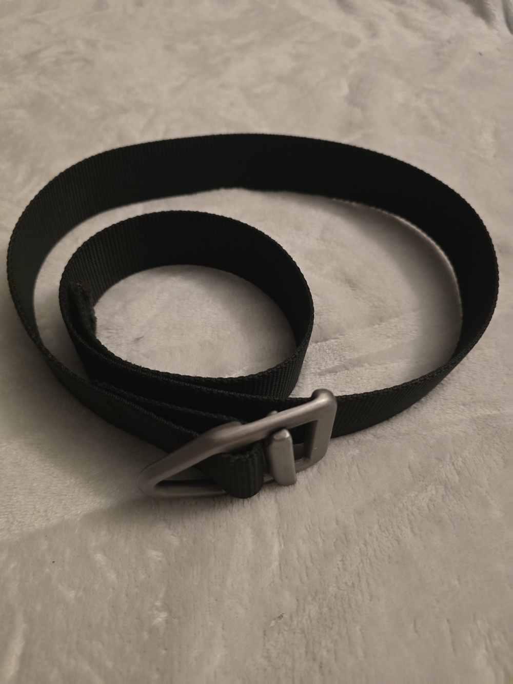 Men's Black Webbing Belt with Matte Metal Buckle